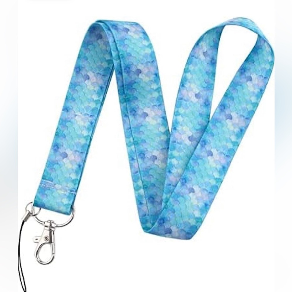 NWOT Pinstant Fish Scale Ocean Diving Diver Mermaid Blue 17.7"
